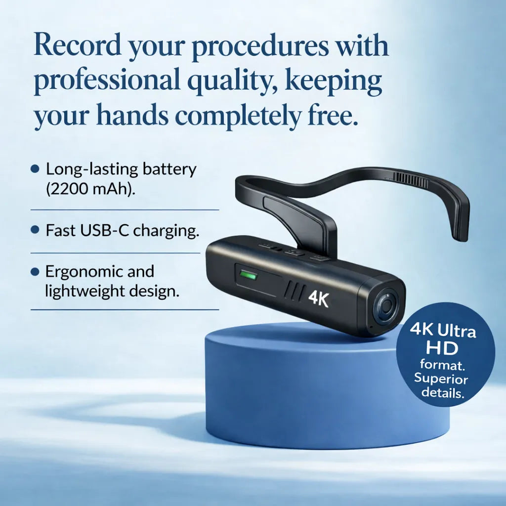 [locale:en] Record your procedures in professional quality — keeping your hands completely free