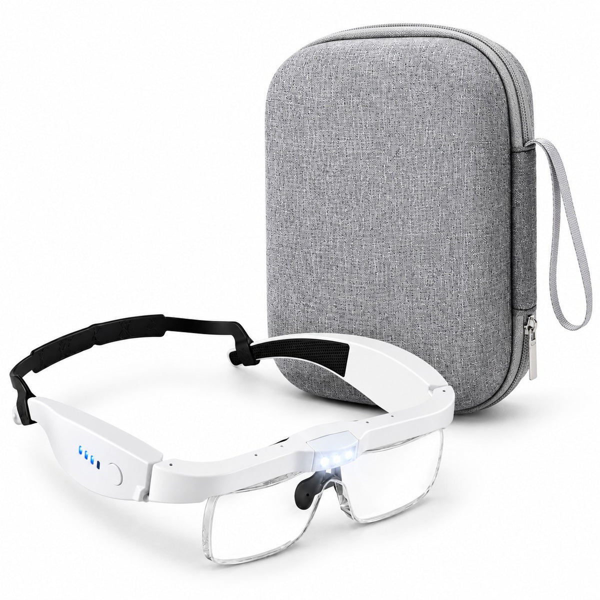Estuche protector junto a la Lupa T4